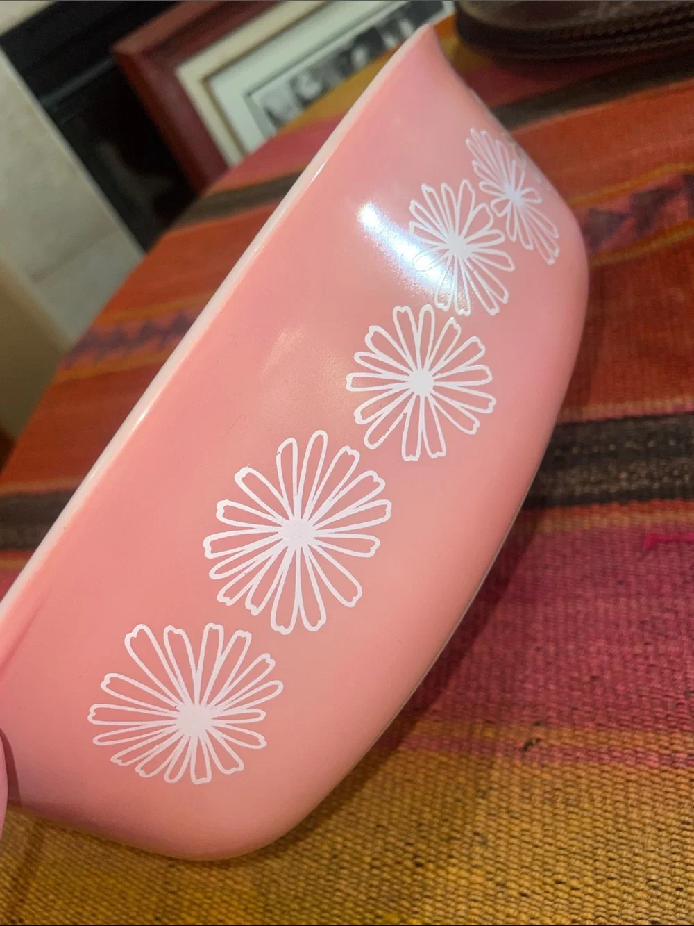 Pyrex Pink Daisy’s manufactured 1956